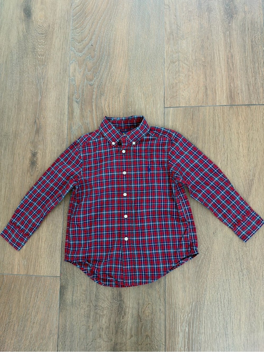 Ralph Lauren Red & Blue Plaid Button-Down Shirt